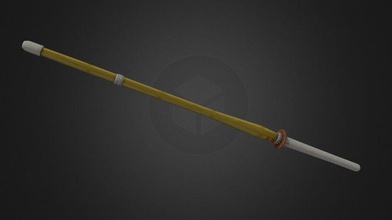 eğitim kılıcı shinai bambu çit Japon kendo lesen75 model spor kılıç tren ahşap 3d print model - Mito3D