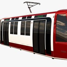 il tram 3degestar bus auto città contenitore elettrico pesante alta le linee la metropolitana modello passeggero ferrovia velocità street con treno tramvia transporter veicolo modo 3d print model - Mito3D