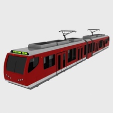 tram treno della metropolitana 3degestar auto città contenitore elettrico le linee la modello il passeggero ferrovia street con transporter veicolo 3d print model - Mito3D
