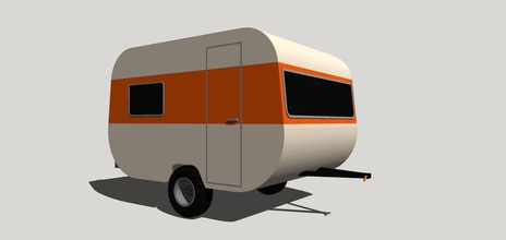 remolque de viaje el campamento coche caravana casa marianorotth modelo autocaravana rodante viajes vehículo la rueda 3d print model - Mito3D