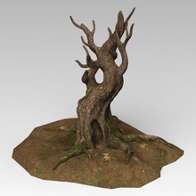 tree 1 3d wanderer arbour architecture bark branch dead elements environments growing landscape model nature organic plant realistic root spooky stem stock timber wood 3d print model - Mito3D