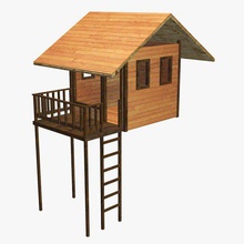 tree house v6 buildings printable lowpoly 3d print model - Mito3D