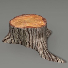 tree stump background bark cracked dry environments forest guntarslv lumber meadow model nature outdoors plant stub timber trunk wood wooden 3d print model - Mito3D