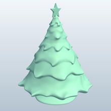 tree v3 christmas seasonal printable lowpoly 3d print model - Mito3D