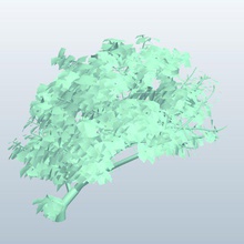 treesketch tree4 v1 inclinada árvore plantas a vida selvagem printable lowpoly selvagens 3d print model - Mito3D