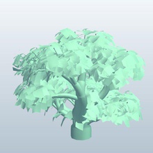 treesketch tree6 v1 stumpy tree plants wildlife printable lowpoly 3d print model - Mito3D