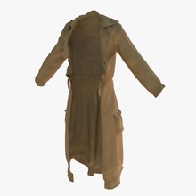 Trenchcoat Charakter Kleidung Mantel gabardine Spiel Leder niedrigere Modell poly trench victortd winter 3d print model - Mito3D