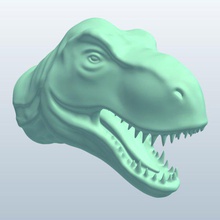 trex head v3 t rex dinosaurs printable lowpoly 3d print model - Mito3D