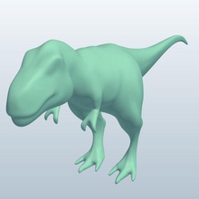 trex v2 dinozorlar yazdırılabilir lowpoly 3d print model - Mito3D