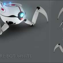tri-bot sci-fi robot concept 3d bot caractère cyber fi gratuite l'avenir futuriste jeu arme à feu maya militaires missile de modèle rig le la fusée sci scifi l'araignée texture threelegged tri tourelle l'arme wingedserpent776 3d print model - Mito3D