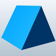 prisma triangular, v1 triangular símbolos a geometria printable lowpoly de 3d print model - Mito3D
