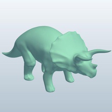 triceratops v2 le tricératops les dinosaures imprimable lowpoly 3d print model - Mito3D