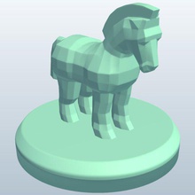 trojan horse v1 Neuheiten Pferd bedruckbar ist lowpoly 3d print model - Mito3D