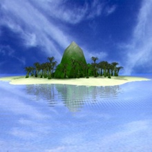 Tropische Insel Architektur die Büsche chango3d - Umgebungen Wald Spiel Ebene Natur palm Parkplatz pflanze Szene Meereslandschaft Baum tropical vegetation 3d print model - Mito3D