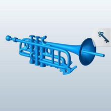 trumpet v1 bottle rocket holder fireworks printable lowpoly 3d print model - Mito3D