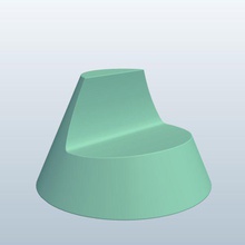 cone truncado cadeira de v1 móveis printable lowpoly 3d print model - Mito3D
