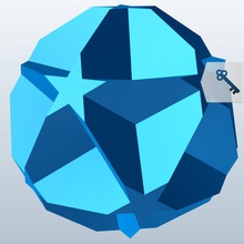 kesilmiş büyük dodecahedron v1 kesildi harika semboller geometri yazdırılabilir lowpoly 3d print model - Mito3D