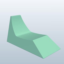 kesilmiş piramit şezlong v1 kesildi mobilya yazdırılabilir lowpoly 3d print model - Mito3D