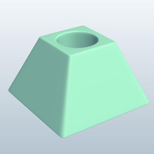 kesilmiş piramit v1 kesildi kalem tutucu kaplar yazdırılabilir lowpoly 3d print model - Mito3D