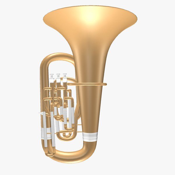 tuba v2 musicales les instruments imprimable lowpoly de musique 3D print model - Mito3D