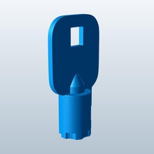 tubular key v1 novelties printable lowpoly 3d print model - Mito3D