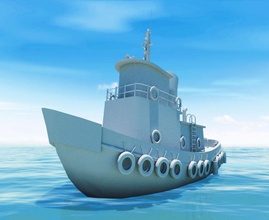 tug tekne low-poly 3d bargetug oyun gameready liman daha düşük lowpoly deniz mega model motor okyanus poly port yelken nakliye ulaşım römorkör vartanyan gemi su yat 3d print model - Mito3D