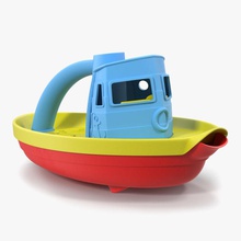 tugboat bath toy generic 3d molier baby bathroom bathtub beach boat childhood colorful fun game international kid model plastic playing realistic rubber shipping small vray young 3d print model - Mito3D