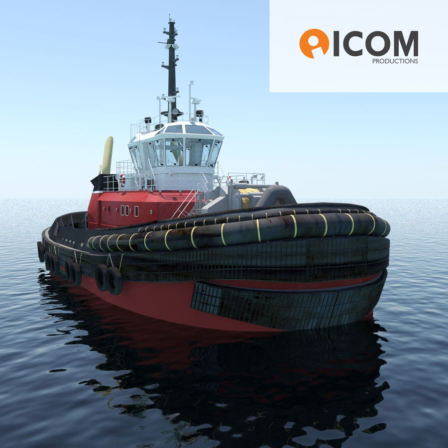 tugboat type z-peller 30m length bay boat canal cargo carrier coast commercial cruise freight harbour hull icom maritime model peller productions pull push seafaring shipping tow transport travel tug watercraft waterway z 3D print model - Mito3D