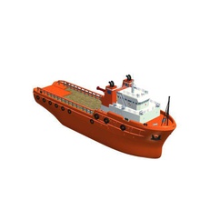 tugboat v1 seagoing ships seacraft printable lowpoly 3d print model - Mito3D