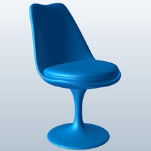 cadeira tulipa v1 tulip móveis printable lowpoly 3d print model - Mito3D