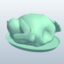 turkey v4 cooked food printable lowpoly 3d print model - Mito3D