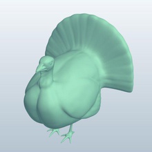 turkeywild v2 de la turquie animaux imprimable lowpoly 3d print model - Mito3D