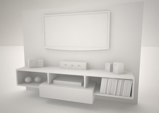 tv set electronics furniture 3D print model - Mito3D