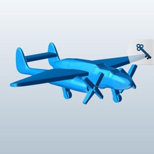 ikiz patlama gece fighter v2 boom avcı uçak yazdırılabilir lowpoly 3d print model - Mito3D