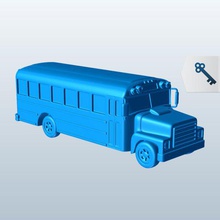 b Tipi north american school bus v2 yazın Kuzey Amerikan okul otobüs araç yazdırılabilir lowpoly 3d print model - Mito3D