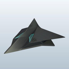 ufo triangle v1 outer space spacecraft printable lowpoly 3d print model - Mito3D