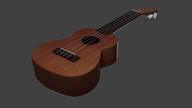 ukulele musica strumento 3d print model - Mito3D