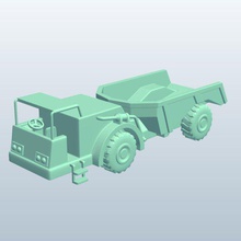 v1 yeraltı kamyon araç yazdırılabilir lowpoly 3d print model - Mito3D