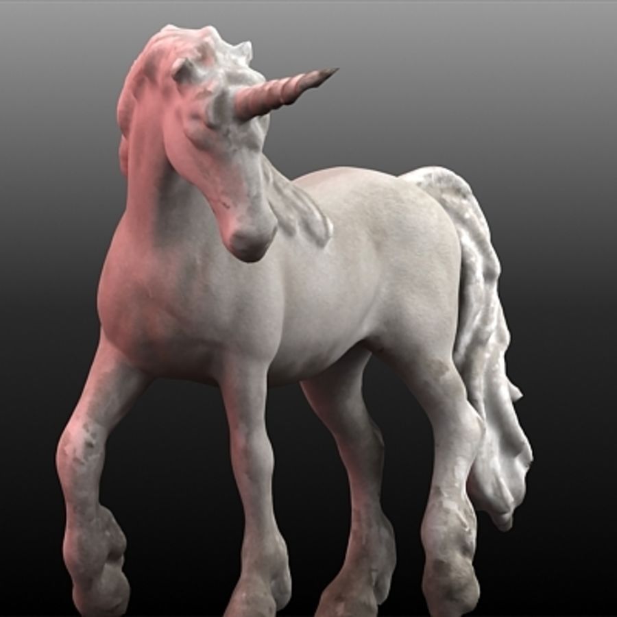 unicorn textured animal beast decoration fantasy giimann horn horse imaginary magic model scan sculpture stallion statue stine texture white 3D print model - Mito3D