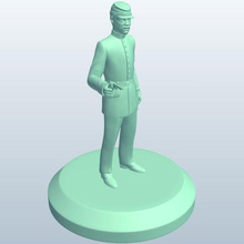 union soldierspistol v1 soldiers pistol people printable lowpoly 3d print model - Mito3D