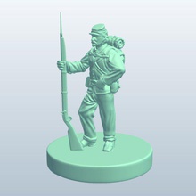 union soldiersrifle bayonet v1 soldiers rifle people printable lowpoly 3d print model - Mito3D