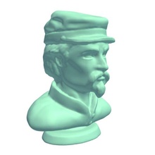 unionsoldierbust v1 bust civil war union soldier statues busts printable lowpoly 3d print model - Mito3D
