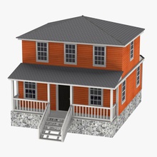 bize house5 3d 3dmb Görünümüdür Amerika mimarlık bina şehir oyun ev memleketi daha düşük lowpoly max model poly hazır sokak yapısı banliyöler texas kentsel ABD köy 3d print model - Mito3D