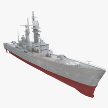 uss arkansas ship 41 abramsdesign battle battleship boat cgn game lower military model navy poly ready real sea shipping time two us war warship watercraft weapon world ww2 wwii 3d print model - Mito3D