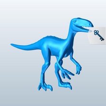 utahraptor v1 les dinosaures imprimable lowpoly 3d print model - Mito3D