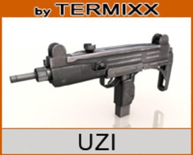 uzi Feuerwaffe gun israel mac Maschine Modell modern original Pistole Gewehr termixx terorist Waffe 3d print model - Mito3D