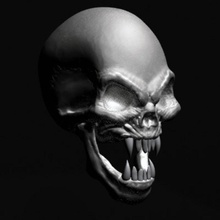 vampire skull anatomy bone character dead ghost head horror human jaws mouth nexus mind skeleton teeth undead zombie 3d print model - Mito3D