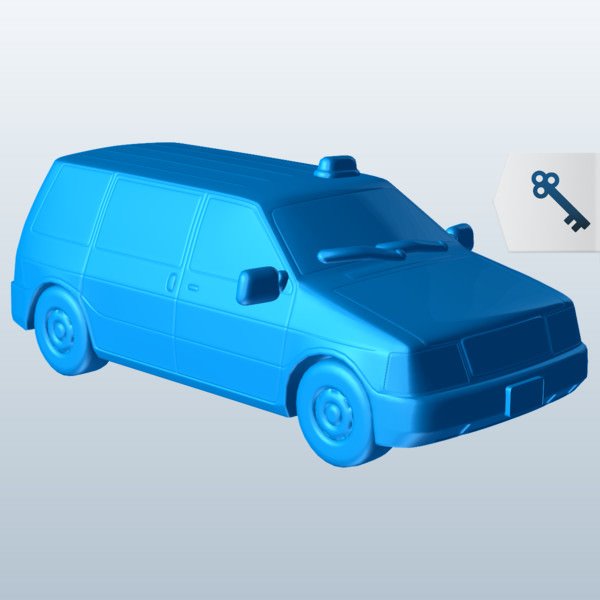 van taxi v1 il i veicoli stampabile lowpoly 3D print model - Mito3D