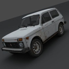 vaz 2121 niva low-poly antique big car cherevichenko dirty game lada lower lowpoly model off old pa poly polygon real render retro road rus russian time traffic transport vehicle viz 3d print model - Mito3D