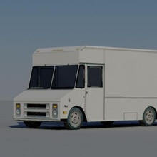 vehicle truck bus city coach exterior game garrow heavy k lorry lower poly polygon realtime road street town transport van village 3d print model - Mito3D